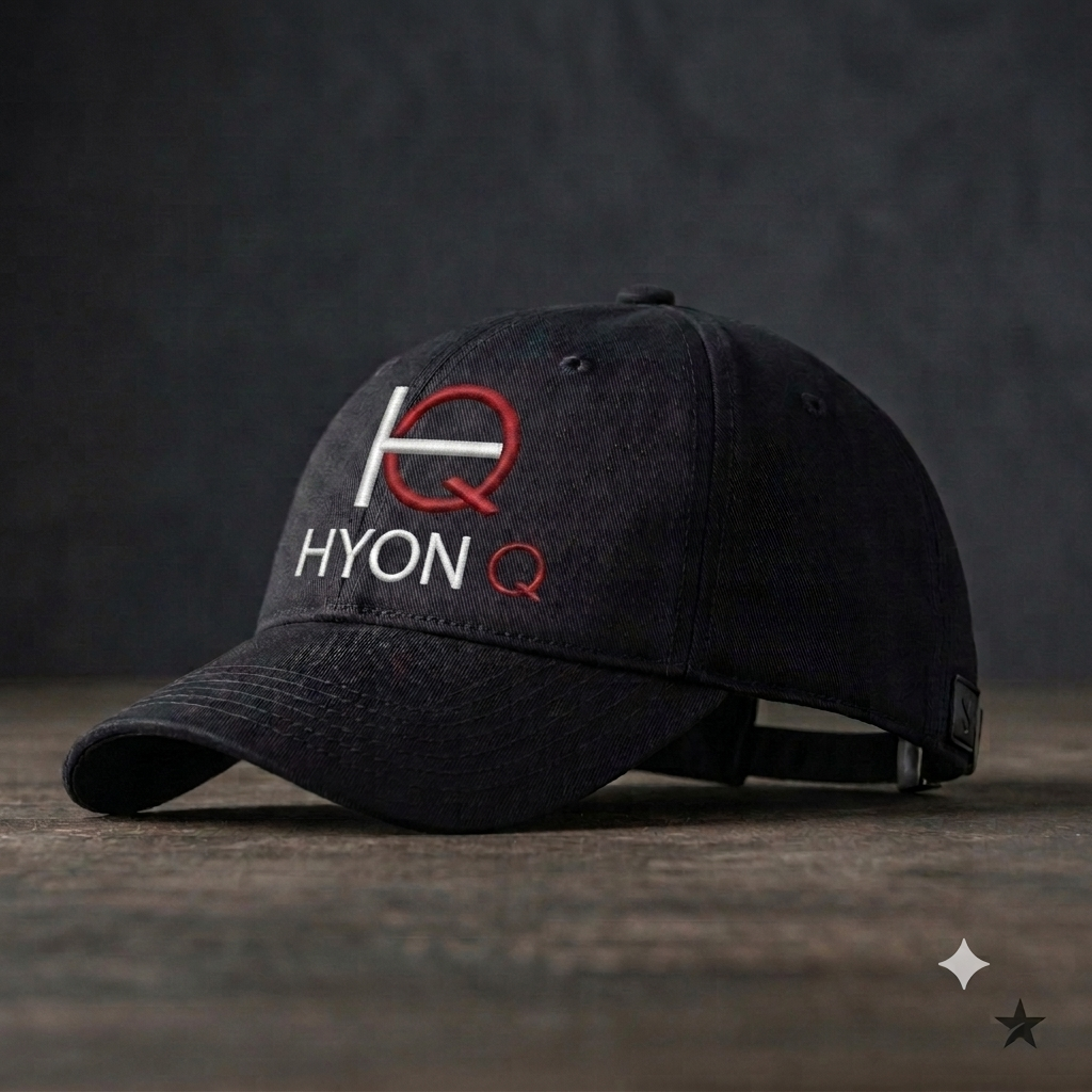 HYON Q Signature Black Cotton Cap
